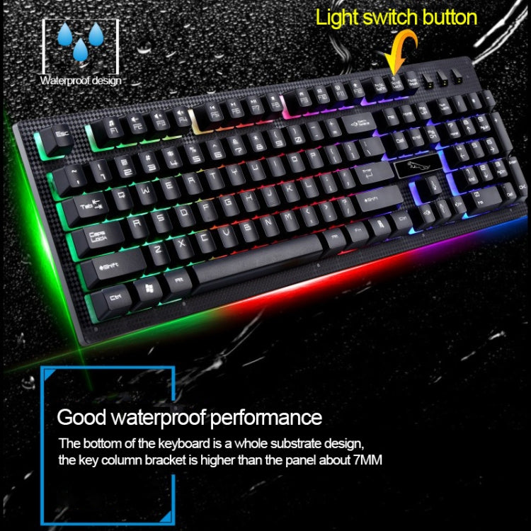 ZGB G20 1600 DPI Professional Wired Glowing Mechanical Feel Suspension Keyboard + Optical Mouse Kit for Laptop, PC(White) - Wired Keyboard by PMC TechLife | Online Shopping South Africa | PMC TechLife | Buy Now Pay Later Mobicred