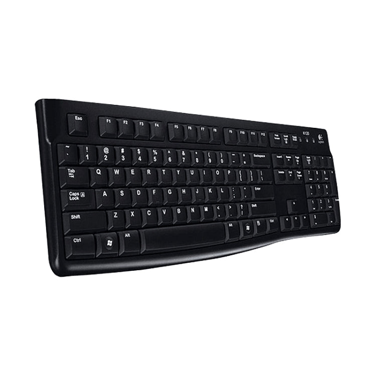 Logitech K120 USB Waterproof Splash Wired Keyboard for Desktop Computers / Laptops(Black) - free shipping - PMC Jewellery - Order now!