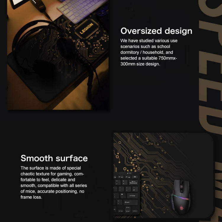 Lenovo Speed Max C Legion Gears Gaming Mouse Pad - free shipping - PMC Jewellery - Order now!