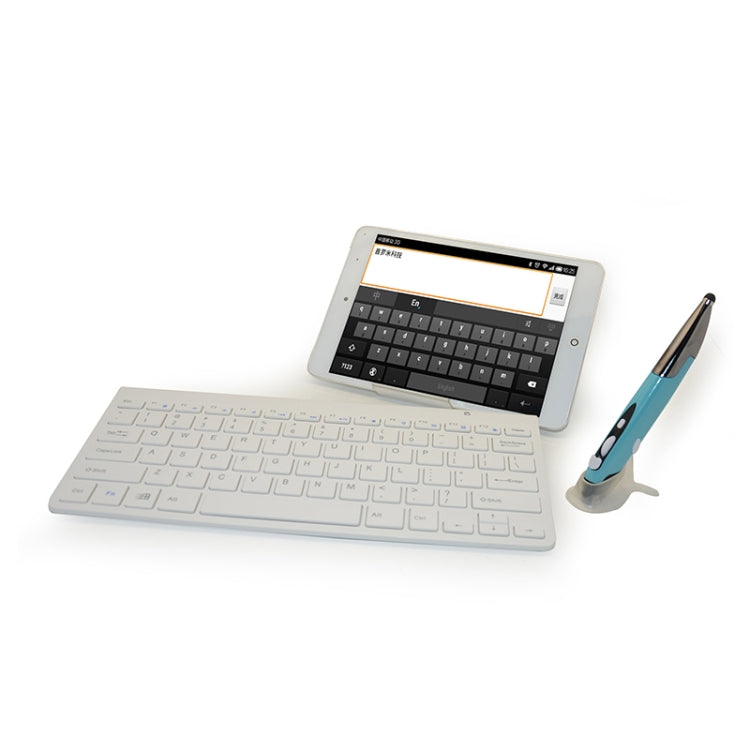 KM-909 2.4GHz Wireless Multimedia Keyboard + Wireless Optical Pen Mouse with USB Receiver Set for Computer PC Laptop, Random Pen Mouse Color Delivery(White) - Wireless Keyboard by PMC Jewellery | Online Shopping South Africa | PMC Jewellery | Buy Now Pay Later Mobicred