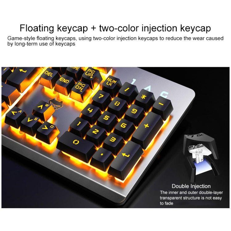 YINDIAO K002 USB Wired Mechanical Feel Sound Control RGB Backlight Keyboard + Optical Silent Mouse + Headset Set(Black) - free shipping - PMC Jewellery - Order now!