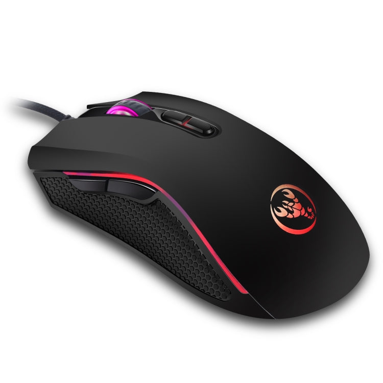 HXSJ A869 Colorful Glowing Wired Game 7-Keys 3200 DPI Adjustable Ergonomics Optical Mouse - Wired Mice by HXSJ | Online Shopping South Africa | PMC TechLife | Buy Now Pay Later Mobicred