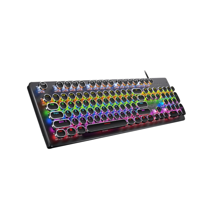 YINDIAO Electroplating Punk Mixed Light USB Mechanical Gaming Wired Keyboard, Tea Shaft (Black) - free shipping - PMC Jewellery - Order now!