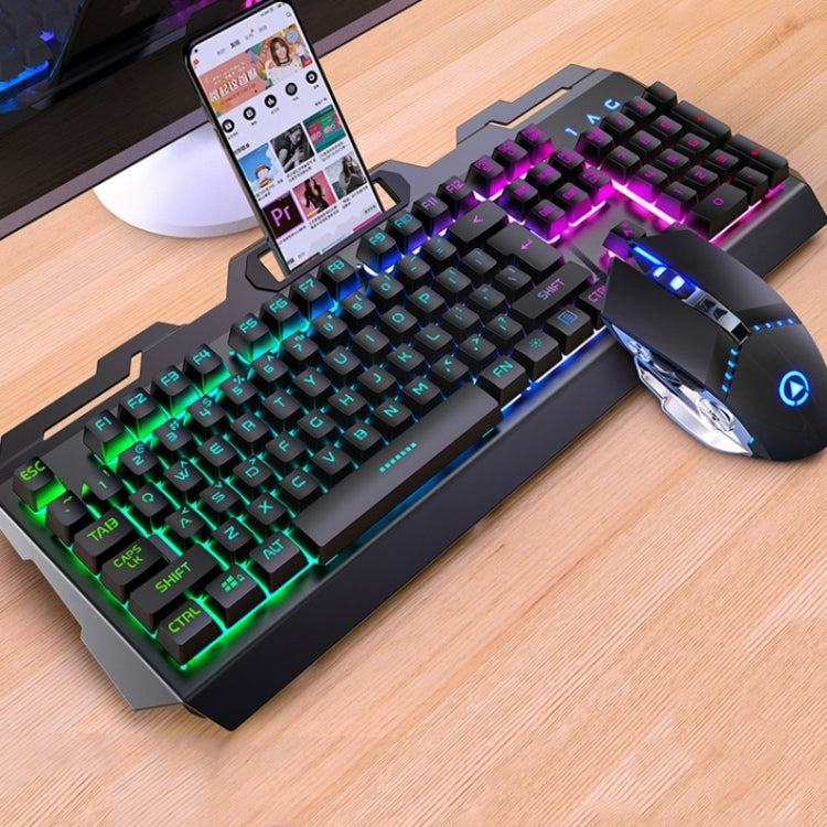 YINDIAO V2 Silent Mechanical Feel Gaming Keyboard Mouse Set (Black) - free shipping - PMC Jewellery - Order now!