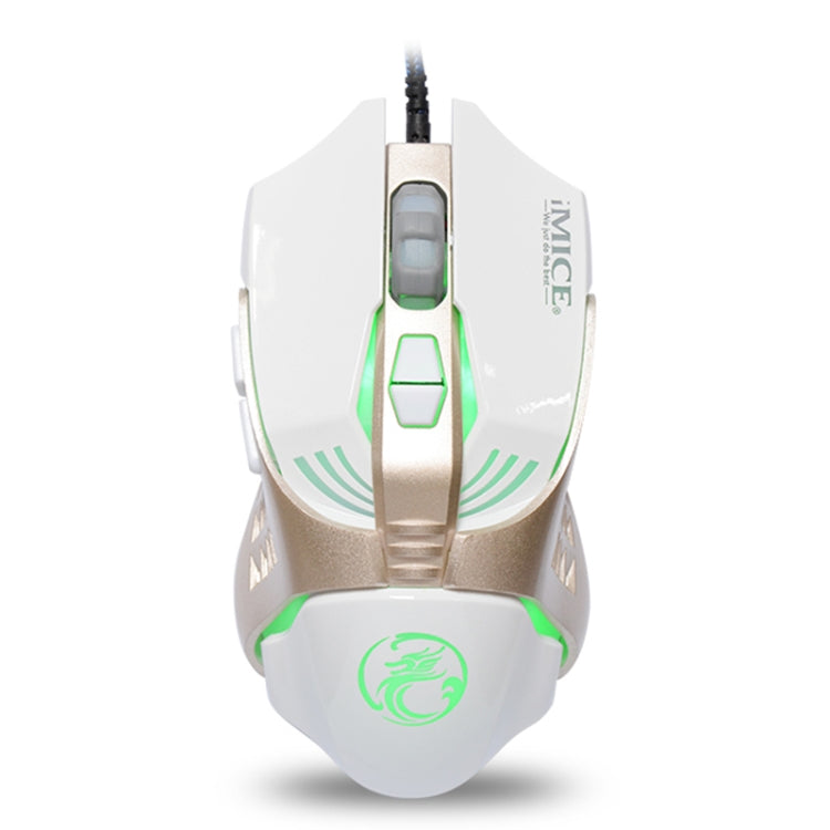 iMICE V5 USB 7 Buttons 4000 DPI Wired Optical Colorful Backlight Gaming Mouse for Computer PC Laptop (White) - free shipping - PMC TechLife - Order now!