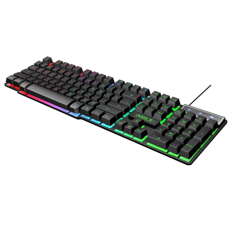 iMICE AK-600 Wired USB Floating Keycap Characters Glow Backlit Gaming Keyboard(Black) - free shipping - PMC Jewellery - Order now!