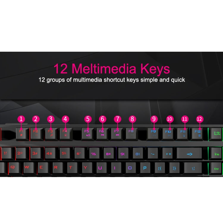 iMICE AK-600 Wired USB Floating Keycap Characters Glow Backlit Gaming Keyboard(Black) - free shipping - PMC Jewellery - Order now!