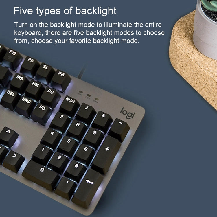 Logitech K845 CHERRY Blue Axis Backlit Mechanical Wired Keyboard, Cable Length: 1.8m - free shipping - PMC Jewellery - Order now!