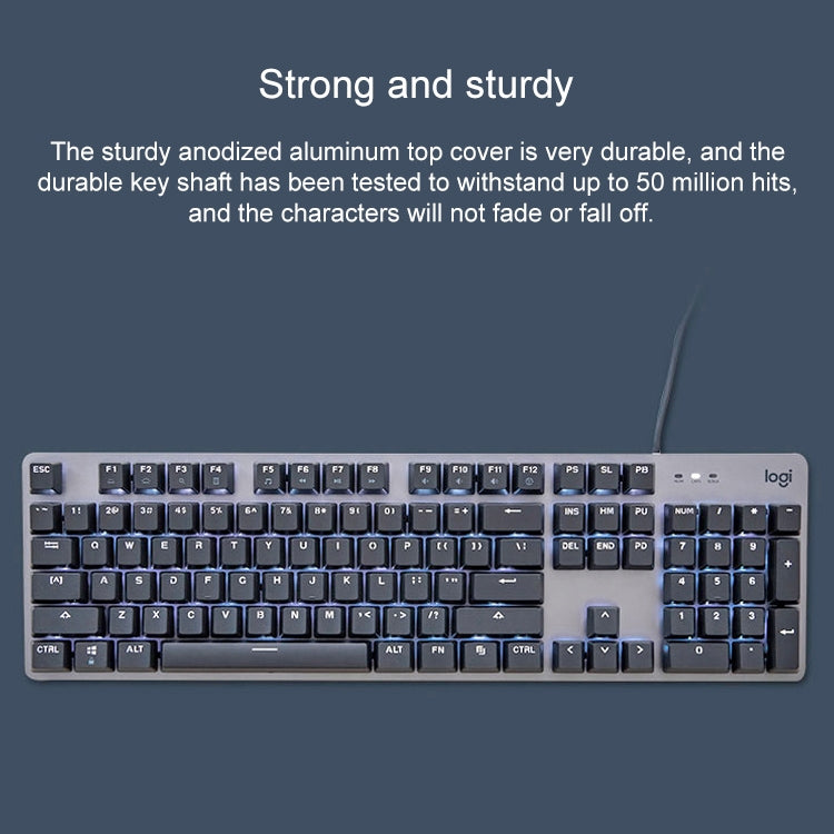 Logitech K845 CHERRY Blue Axis Backlit Mechanical Wired Keyboard, Cable Length: 1.8m - free shipping - PMC Jewellery - Order now!