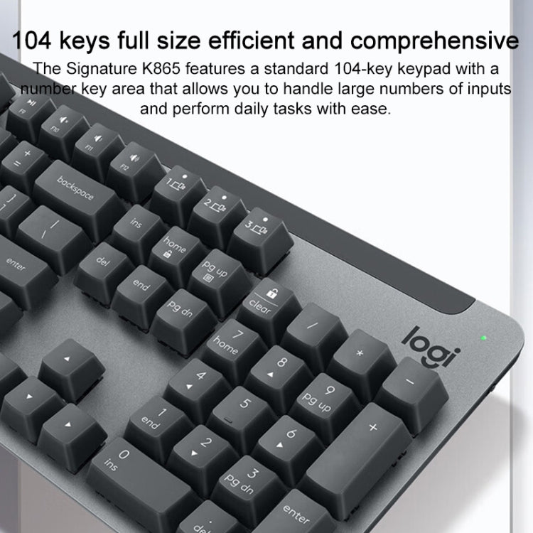 Logitech K865 104 Keys Wireless Bluetooth Mechanical Keyboard, Red Shaft (Blue) - free shipping - PMC Jewellery - Order now!
