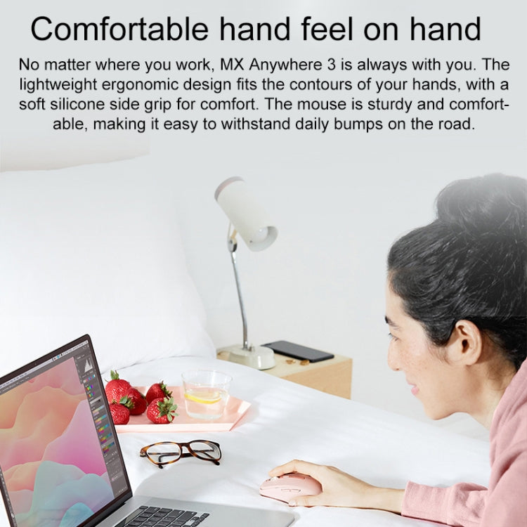Logitech MX Anywhere 3S 4 Keys Wireless Bluetooth Dual Mode Mute Mouse (Pink) - free shipping - PMC Jewellery - Order now!