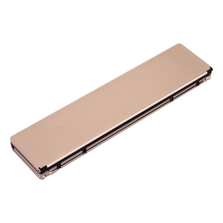 F18 Ultra-slim Rechargeable Foldable 58 Keys Bluetooth Wireless Keyboard with Holder (Gold) - Wireless Keyboard by PMC Jewellery | Online Shopping South Africa | PMC Jewellery | Buy Now Pay Later Mobicred