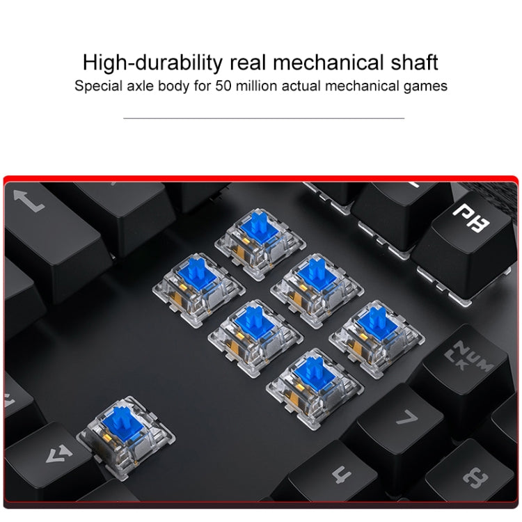 YINDIAO ZK-3 USB Mechanical Gaming Wired Keyboard, Black Shaft (Black) - free shipping - PMC Jewellery - Order now!