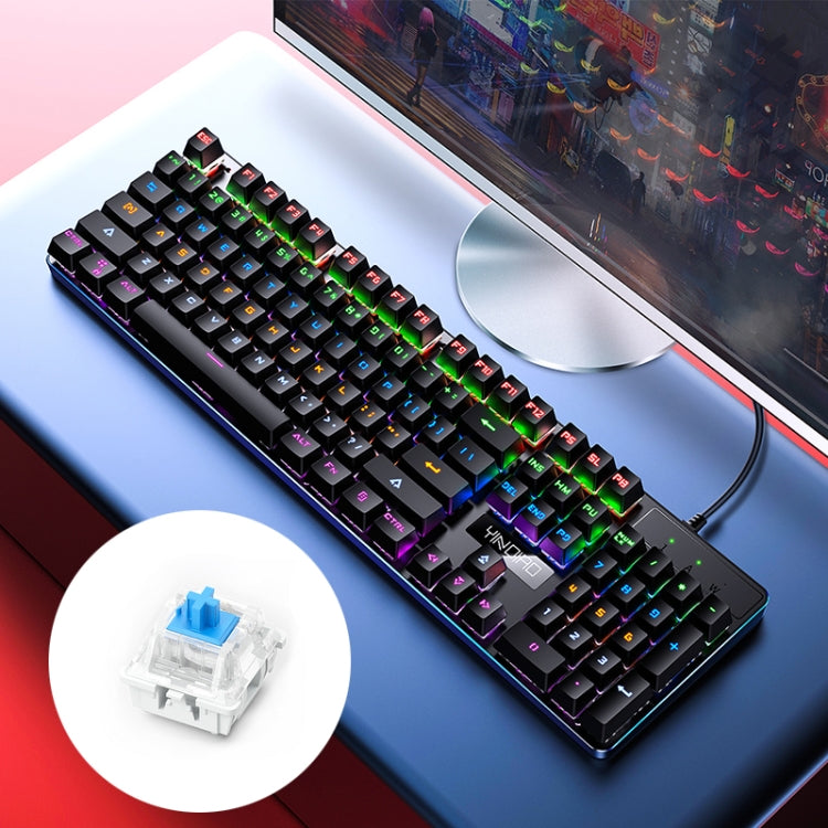 YINDIAO ZK-3 USB Mechanical Gaming Wired Keyboard, Blue Shaft (Black) - free shipping - PMC Jewellery - Order now!