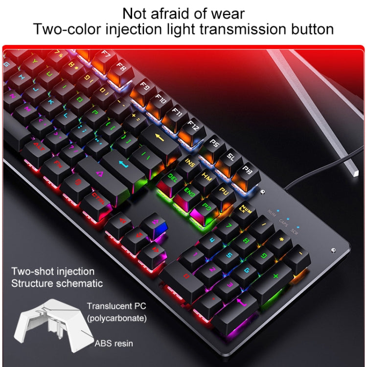 YINDIAO ZK-3 USB Mechanical Gaming Wired Keyboard, Blue Shaft (Black) - free shipping - PMC Jewellery - Order now!