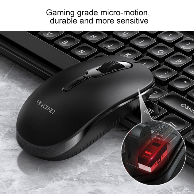 YINDIAO V3 Max Business Office Silent Wireless Keyboard Mouse Set (Black) - free shipping - PMC Jewellery - Order now!