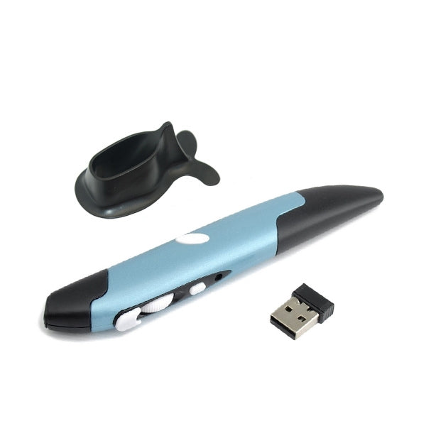 PR-03 2.4G USB Receiver Adjustable 1600 DPI Wireless Optical Pen Mouse for Computer PC Laptop Drawing Teaching (Blue) - Wireless Mice by PMC Jewellery | Online Shopping South Africa | PMC Jewellery | Buy Now Pay Later Mobicred