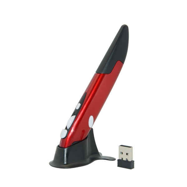 PR-03 2.4G USB Receiver Adjustable 1600 DPI Wireless Optical Pen Mouse for Computer PC Laptop Drawing Teaching (Red) - Wireless Mice by PMC Jewellery | Online Shopping South Africa | PMC Jewellery | Buy Now Pay Later Mobicred