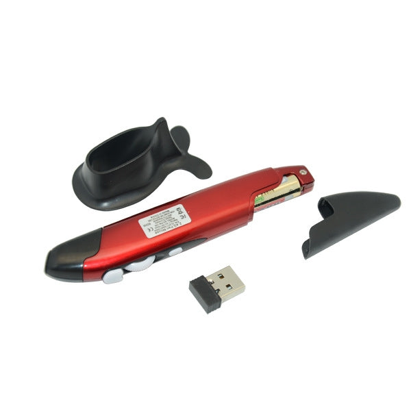 PR-03 2.4G USB Receiver Adjustable 1600 DPI Wireless Optical Pen Mouse for Computer PC Laptop Drawing Teaching (Red) - Wireless Mice by PMC Jewellery | Online Shopping South Africa | PMC Jewellery | Buy Now Pay Later Mobicred