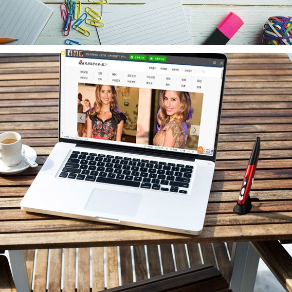 PR-03 2.4G USB Receiver Adjustable 1600 DPI Wireless Optical Pen Mouse for Computer PC Laptop Drawing Teaching (Red) - Wireless Mice by PMC Jewellery | Online Shopping South Africa | PMC Jewellery | Buy Now Pay Later Mobicred