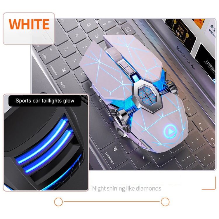 YINDIAO A7 2.4GHz 1600DPI 3-modes Adjustable 7-keys Rechargeable RGB Light Wireless Silent Gaming Mouse (Black) - free shipping - PMC Jewellery - Order now!