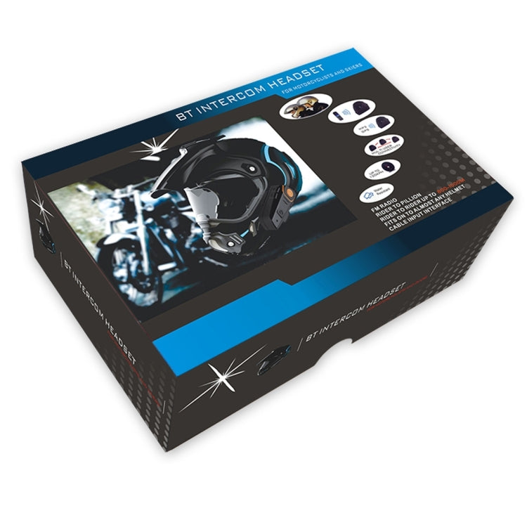 BT-S2 Single 2.4GHz Bluetooth V3.0 Interphone Headsets for Motorcycle Helmet, Auto Answering, Support FM, Intercom Distance up to 1000m - Motorcycle Walkie Talkie by PMC TechLife | Online Shopping South Africa | PMC TechLife | Buy Now Pay Later Mobicred