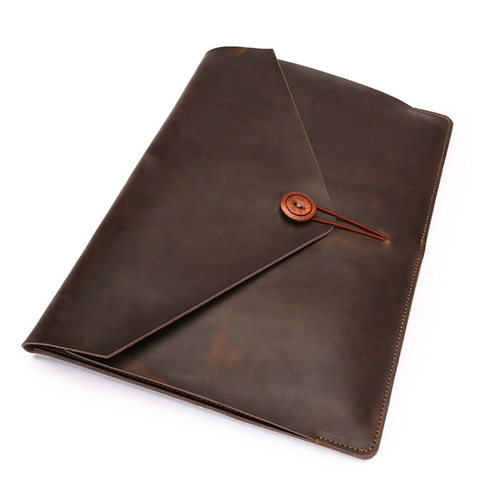 Universal Genuine Leather Business Laptop Tablet Bag, For 13.3 inch and Below Macbook, Samsung, Lenovo, Sony, DELL Alienware, CHUWI, ASUS, HP(Yellow) - 13.3 inch by PMC TechLife | Online Shopping South Africa | PMC TechLife | Buy Now Pay Later Mobicred