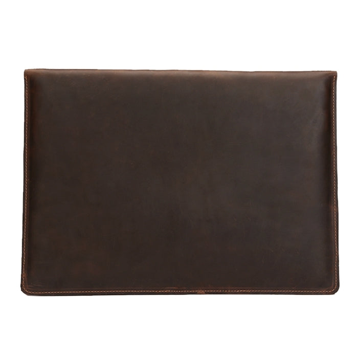 Universal Genuine Leather Business Laptop Tablet Bag, For 15.4 inch and Below Macbook, Samsung, Lenovo, Sony, DELL Alienware, CHUWI, ASUS, HP(Coffee) - free shipping - PMC TechLife - Order now!