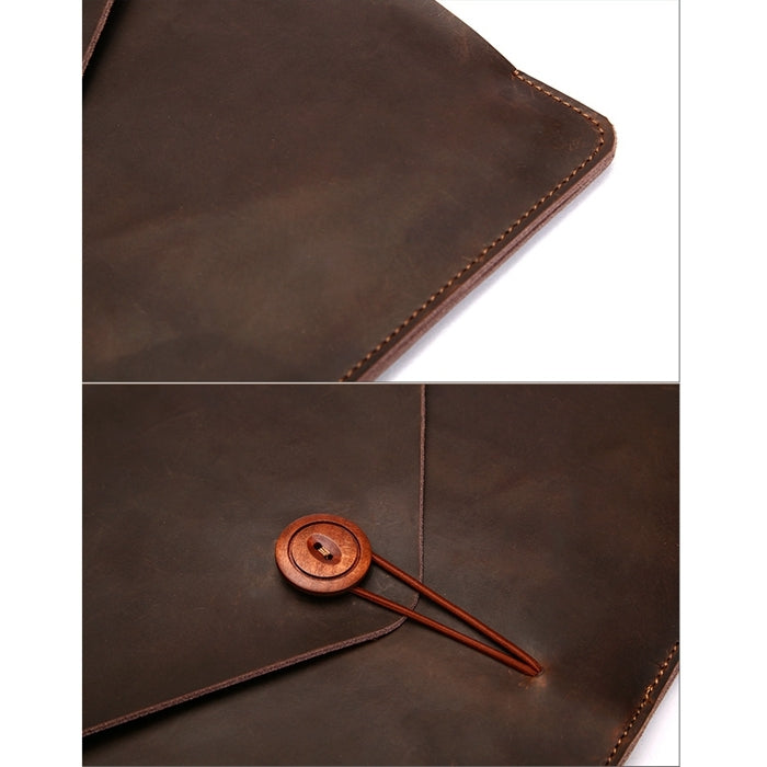 Universal Genuine Leather Business Laptop Tablet Bag, For 15.4 inch and Below Macbook, Samsung, Lenovo, Sony, DELL Alienware, CHUWI, ASUS, HP(Coffee) - free shipping - PMC TechLife - Order now!