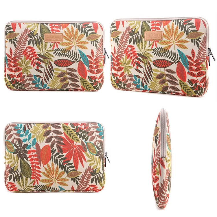 Lisen 10 inch Sleeve Case  Colorful Leaves Zipper Briefcase Carrying Bag for iPad Air 2, iPad Air, iPad 4, iPad New, Galaxy Tab A 10.1, Lenovo Yoga 10.1 inch, Microsoft Surface Pro 10.6,  10 inch and Below Laptops / Tablets(White) - free shipping - PMC Jewellery - Order now!