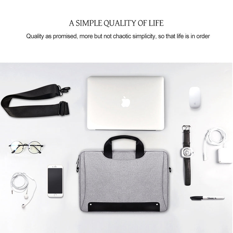 DJ08 Oxford Cloth Waterproof Wear-resistant Laptop Bag for 15.4 inch Laptops, with Concealed Handle & Luggage Tie Rod & Adjustable Shoulder Strap(Black) - free shipping - PMC Jewellery - Order now!