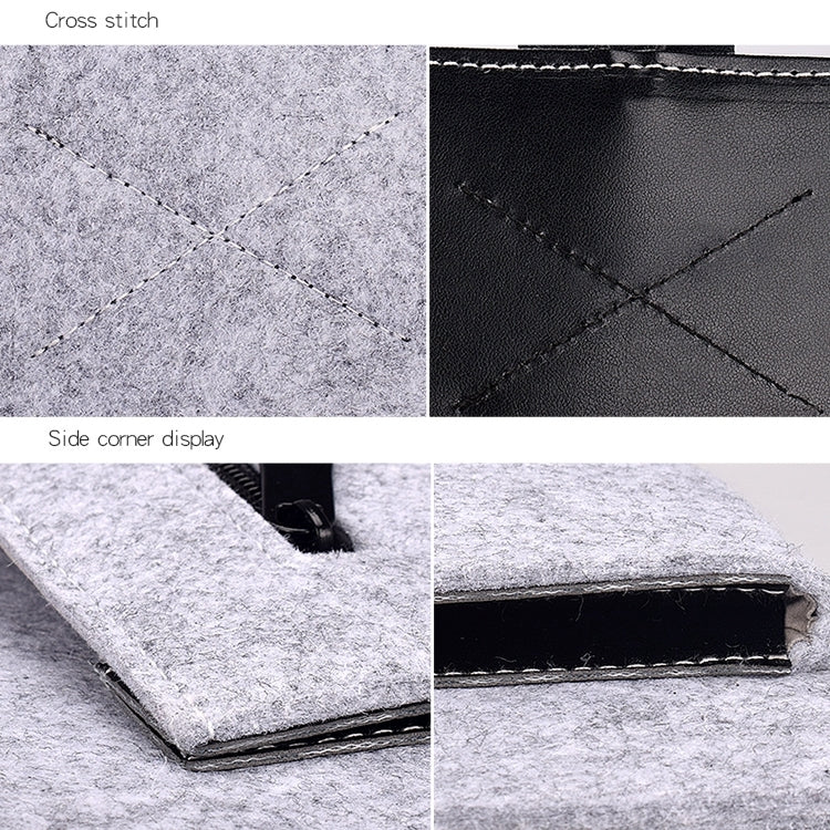 ND06 Multi-purpose Felt Button Laptop Inner Bag for 12.5 inch Laptop(Grey) - Other by PMC TechLife | Online Shopping South Africa | PMC TechLife | Buy Now Pay Later Mobicred