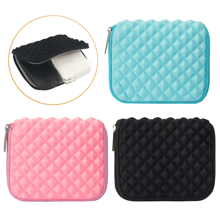 Diamond Texture Laptop Power Bag, Size: 16 x 13 x 1.5cm (Pink) - Other by PMC TechLife | Online Shopping South Africa | PMC TechLife | Buy Now Pay Later Mobicred