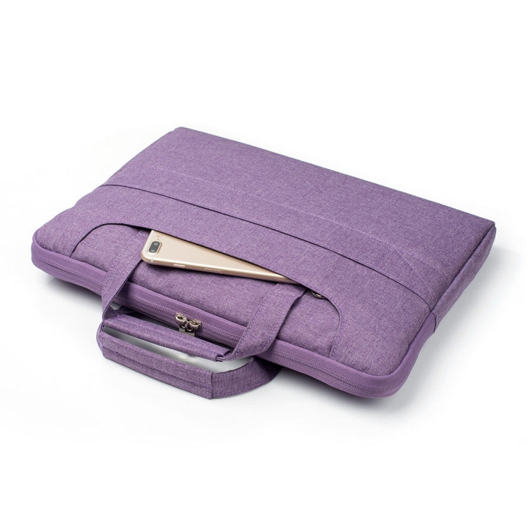 Portable One Shoulder Handheld Zipper Laptop Bag, For 13.3 inch and Below Macbook, Samsung, Lenovo, Sony, DELL Alienware, CHUWI, ASUS, HP (Purple) - 13.3 inch by PMC TechLife | Online Shopping South Africa | PMC TechLife | Buy Now Pay Later Mobicred
