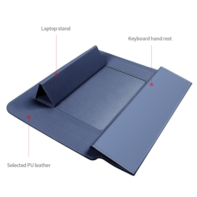 4 in 1 Universal Laptop Holder PU Waterproof Protection Wrist Laptop Bag, Size: 17 inch(Brown) - free shipping - PMC Jewellery - Order now!