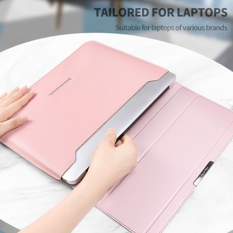 4 in 1 Universal Laptop Holder PU Waterproof Protection Wrist Laptop Bag, Size: 17 inch(Brown) - free shipping - PMC Jewellery - Order now!