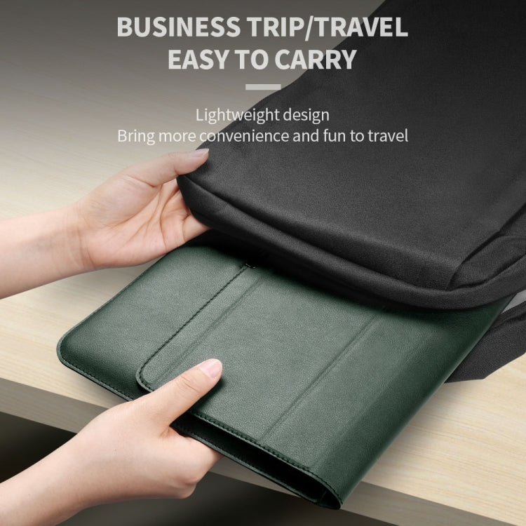 4 in 1 Universal Laptop Holder PU Waterproof Protection Wrist Laptop Bag, Size: 17 inch(Brown) - free shipping - PMC Jewellery - Order now!