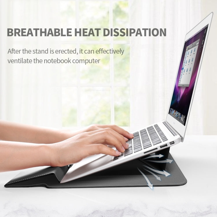 4 in 1 Universal Laptop Holder PU Waterproof Protection Wrist Laptop Bag, Size: 17 inch(Rose Gold) - free shipping - PMC Jewellery - Order now!