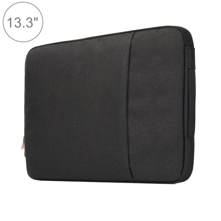 13.3 inch Universal Fashion Soft Laptop Denim Bags Portable Zipper Notebook Laptop Case Pouch for MacBook Air / Pro, Lenovo and other Laptops, Size: 35.5x26.5x2cm(Black) - 13.3 inch by PMC TechLife | Online Shopping South Africa | PMC TechLife | Buy Now Pay Later Mobicred