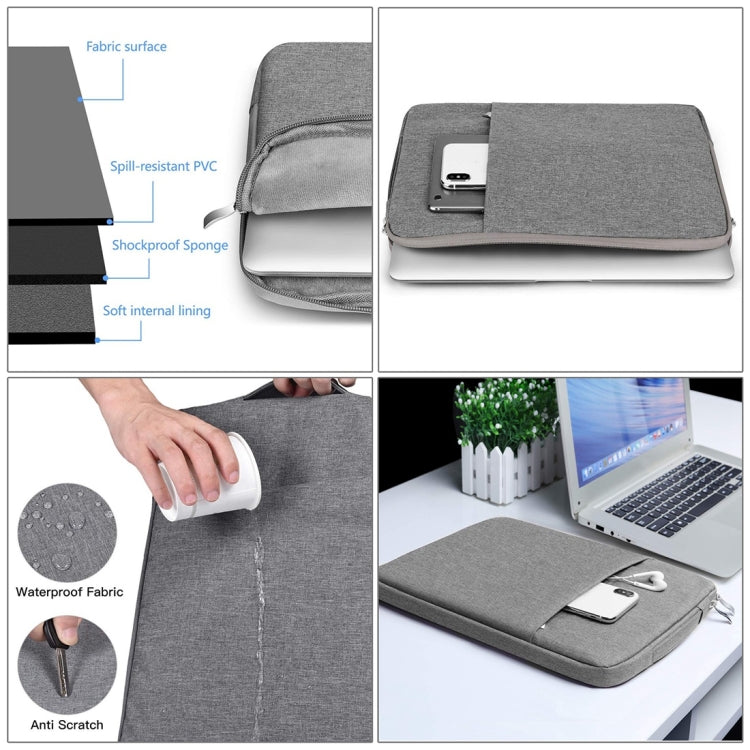 13.3 inch Universal Fashion Soft Laptop Denim Bags Portable Zipper Notebook Laptop Case Pouch for MacBook Air / Pro, Lenovo and other Laptops, Size: 35.5x26.5x2cm(Grey) - 13.3 inch by PMC TechLife | Online Shopping South Africa | PMC TechLife | Buy Now Pay Later Mobicred