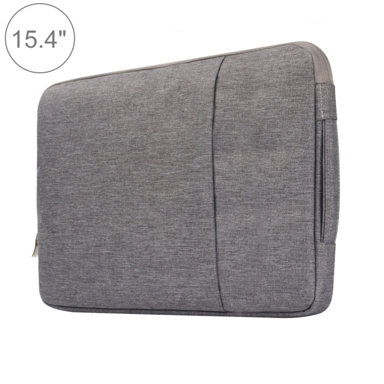 15.4 inch Universal Fashion Soft Laptop Denim Bags Portable Zipper Notebook Laptop Case Pouch for MacBook Air / Pro, Lenovo and other Laptops, Size: 39.2x28.5x2cm (Grey) - 15 inch by PMC TechLife | Online Shopping South Africa | PMC TechLife | Buy Now Pay Later Mobicred