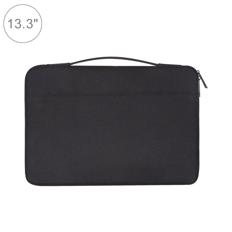 13.3 inch Fashion Casual Polyester + Nylon Laptop Handbag Briefcase Notebook Cover Case, For Macbook, Samsung, Lenovo, Xiaomi, Sony, DELL, CHUWI, ASUS, HP (Black) - free shipping - PMC Jewellery - Order now!