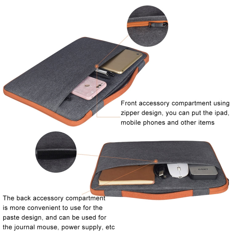 13.3 inch Fashion Casual Polyester + Nylon Laptop Handbag Briefcase Notebook Cover Case, For Macbook, Samsung, Lenovo, Xiaomi, Sony, DELL, CHUWI, ASUS, HP (Black) - free shipping - PMC Jewellery - Order now!