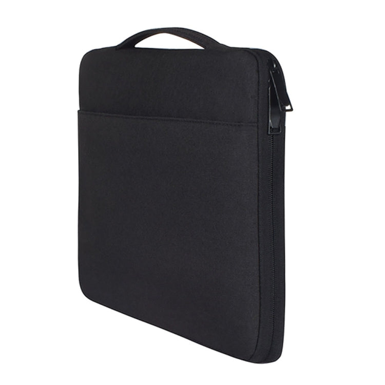 15.6 inch Fashion Casual Polyester + Nylon Laptop Handbag Briefcase Notebook Cover Case, For Macbook, Samsung, Lenovo, Xiaomi, Sony, DELL, CHUWI, ASUS, HP(Black) - 14.1 inch by PMC Jewellery | Online Shopping South Africa | PMC Jewellery | Buy Now Pay Later Mobicred