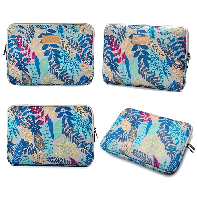 Lisen 11.6 inch Sleeve Case Colorful Leaves Zipper Briefcase Carrying Bag (Grey) - Other by PMC TechLife | Online Shopping South Africa | PMC TechLife | Buy Now Pay Later Mobicred