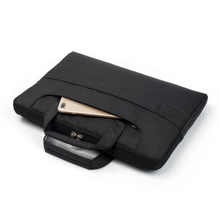 Portable One Shoulder Handheld Zipper Laptop Bag, For 15.4 inch and Below Macbook, Samsung, Lenovo, Sony, DELL Alienware, CHUWI, ASUS, HP (Black) - 15 inch by PMC TechLife | Online Shopping South Africa | PMC TechLife | Buy Now Pay Later Mobicred