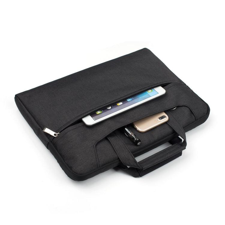 Portable One Shoulder Handheld Zipper Laptop Bag, For 15.4 inch and Below Macbook, Samsung, Lenovo, Sony, DELL Alienware, CHUWI, ASUS, HP (Black) - 15 inch by PMC TechLife | Online Shopping South Africa | PMC TechLife | Buy Now Pay Later Mobicred