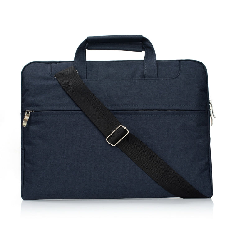 Portable One Shoulder Handheld Zipper Laptop Bag, For 15.4 inch and Below Macbook, Samsung, Lenovo, Sony, DELL Alienware, CHUWI, ASUS, HP (Dark Blue) - 15 inch by PMC TechLife | Online Shopping South Africa | PMC TechLife | Buy Now Pay Later Mobicred