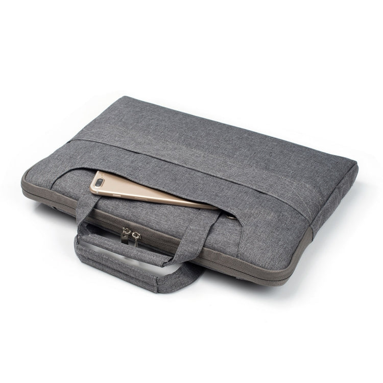 Portable One Shoulder Handheld Zipper Laptop Bag, For 15.4 inch and Below Macbook, Samsung, Lenovo, Sony, DELL Alienware, CHUWI, ASUS, HP (Grey) - 15 inch by PMC TechLife | Online Shopping South Africa | PMC TechLife | Buy Now Pay Later Mobicred