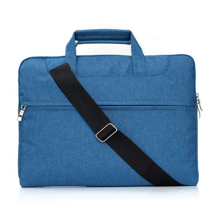 Portable One Shoulder Handheld Zipper Laptop Bag, For 15.4 inch and Below Macbook, Samsung, Lenovo, Sony, DELL Alienware, CHUWI, ASUS, HP (Blue) - 15 inch by PMC TechLife | Online Shopping South Africa | PMC TechLife | Buy Now Pay Later Mobicred